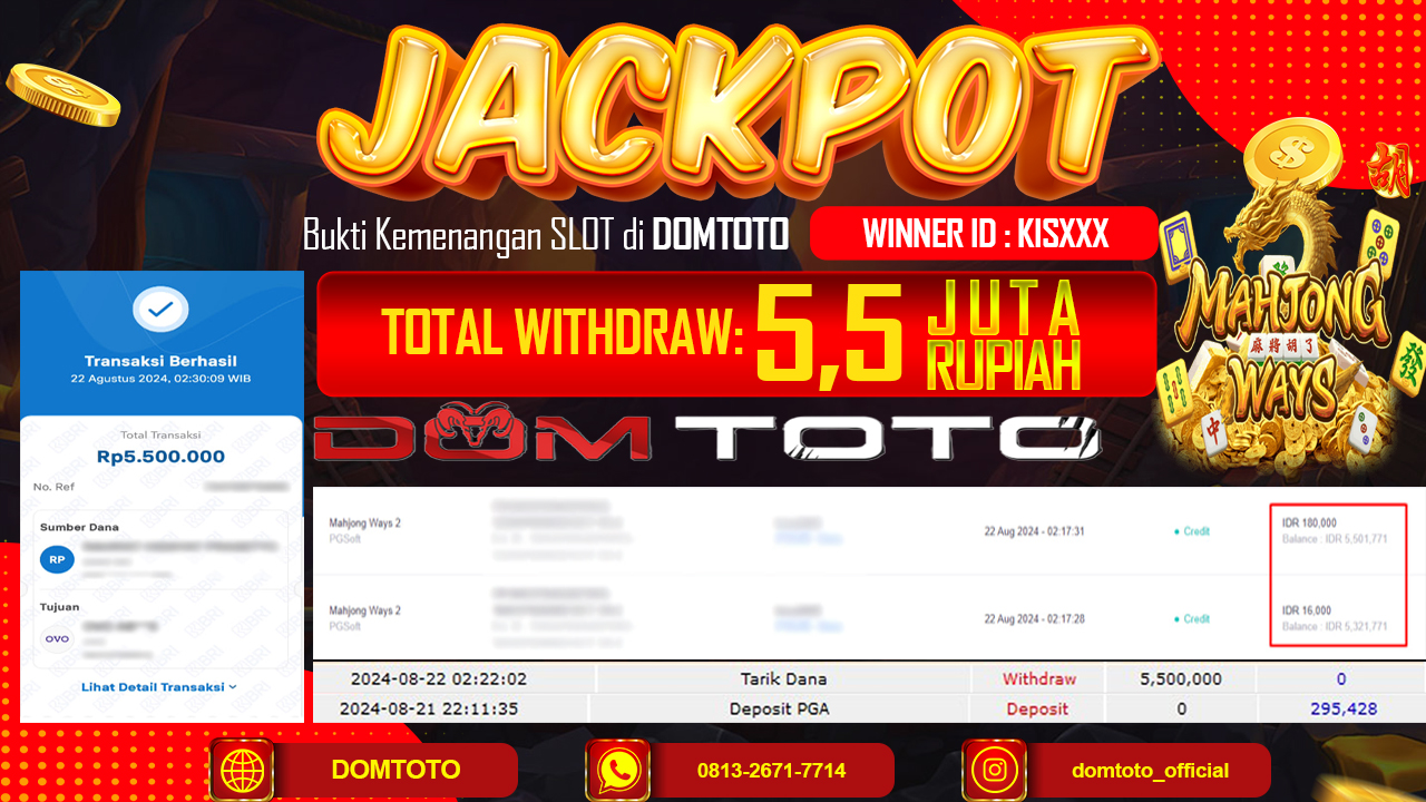 JACKPOT SLOT MAHJONG WAYS2 21 AGUSTUS 2024